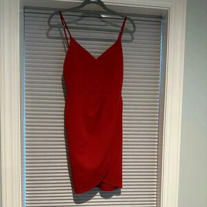 Lulu’s rust red cocktail dress